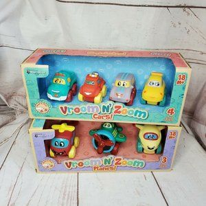 Set Of 2 Playtek Vroom N Zoom Cars & Planes Creativity Social Development Toys